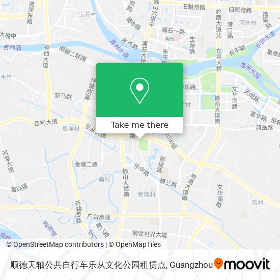 顺德天轴公共自行车乐从文化公园租赁点 map
