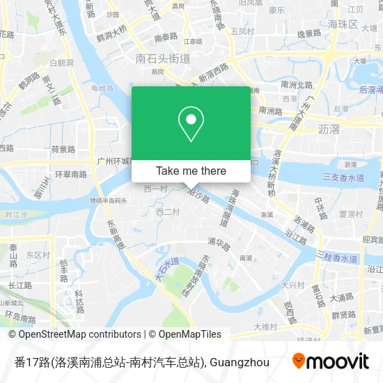 番17路(洛溪南浦总站-南村汽车总站) map