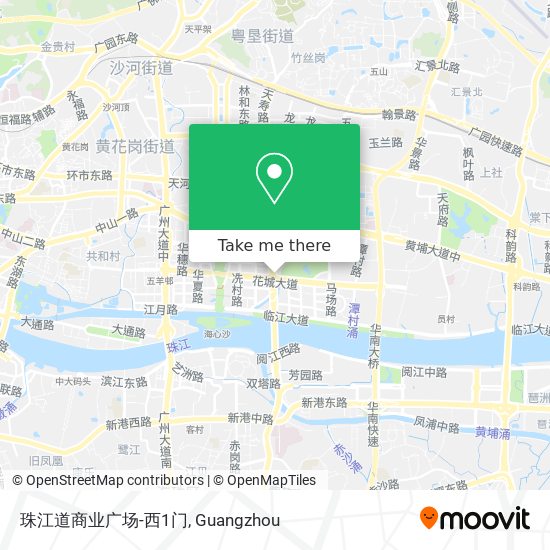 珠江道商业广场-西1门 map