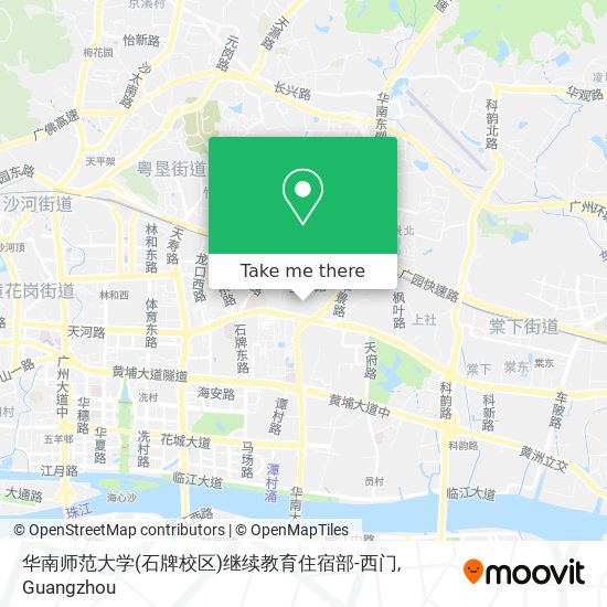 华南师范大学(石牌校区)继续教育住宿部-西门 map