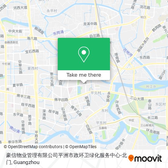 豪信物业管理有限公司平洲市政环卫绿化服务中心-北门 map