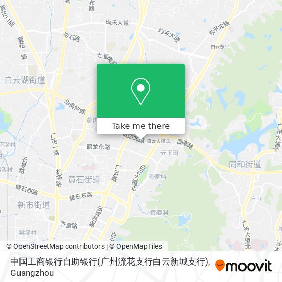 中国工商银行自助银行(广州流花支行白云新城支行) map