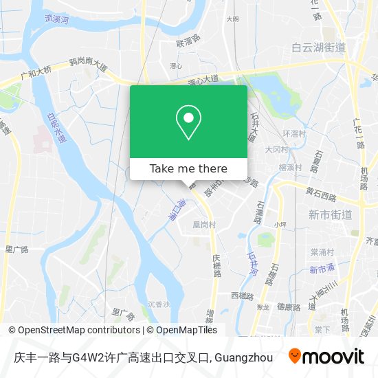 庆丰一路与G4W2许广高速出口交叉口 map