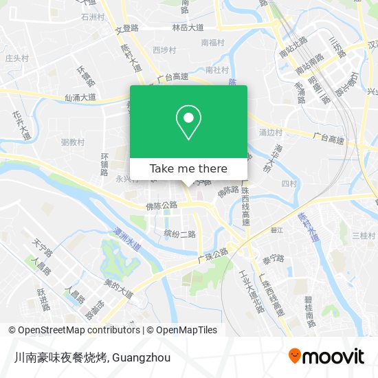 川南豪味夜餐烧烤 map