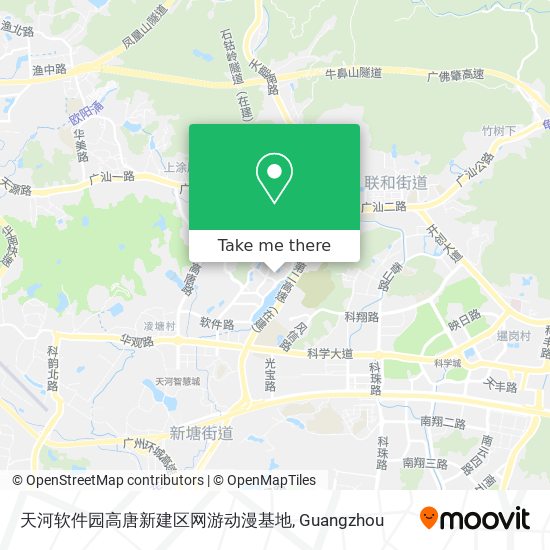 天河软件园高唐新建区网游动漫基地 map