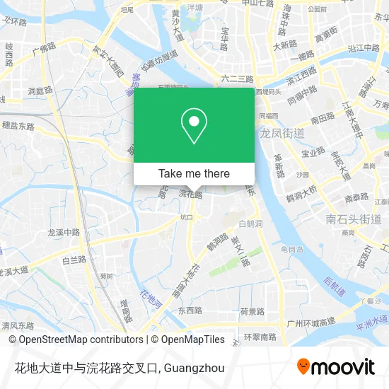 花地大道中与浣花路交叉口 map