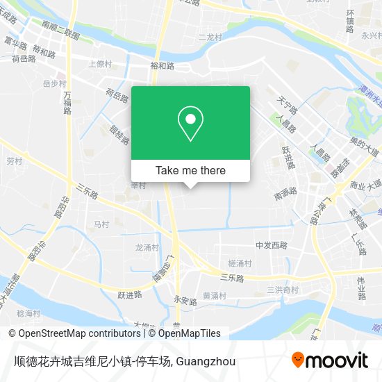 顺德花卉城吉维尼小镇-停车场 map