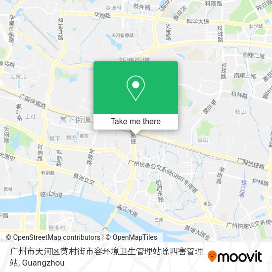 广州市天河区黄村街市容环境卫生管理站除四害管理站 map