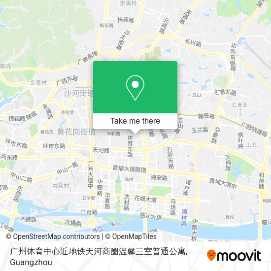 广州体育中心近地铁天河商圈温馨三室普通公寓 map