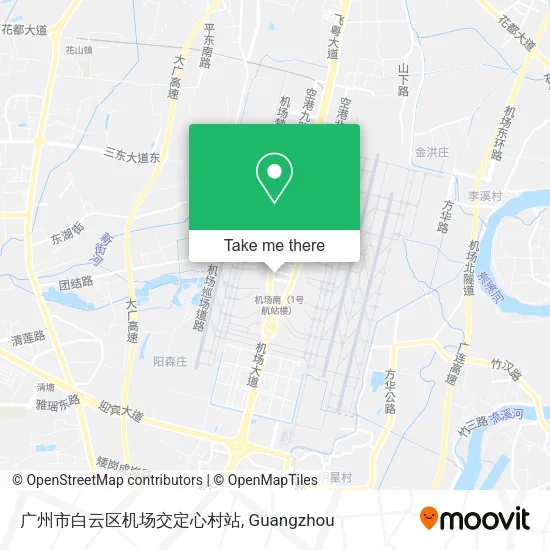 广州市白云区机场交定心村站 map
