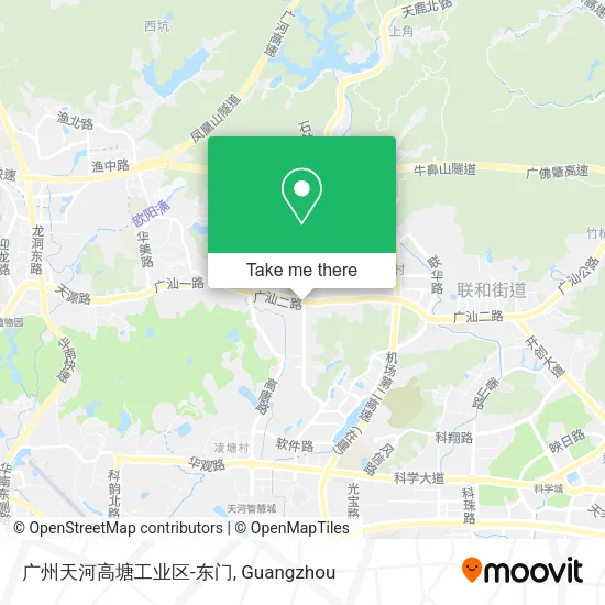 广州天河高塘工业区-东门 map