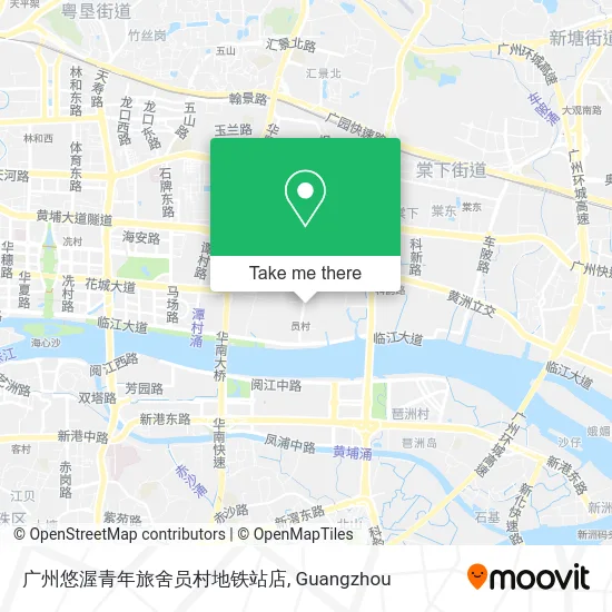 广州悠渥青年旅舍员村地铁站店 map