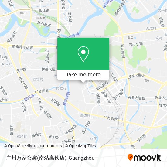 广州万家公寓(南站高铁店) map