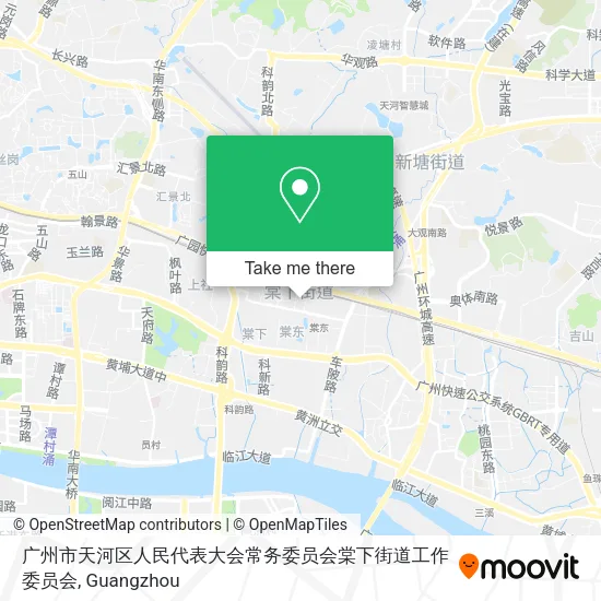 广州市天河区人民代表大会常务委员会棠下街道工作委员会 map