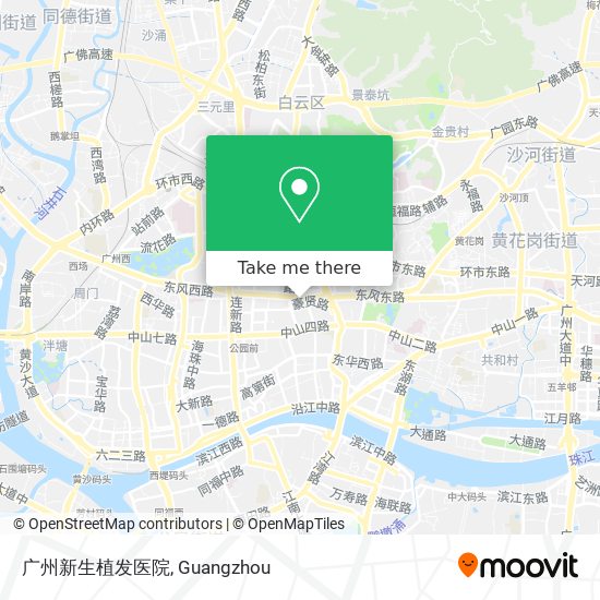 广州新生植发医院 map