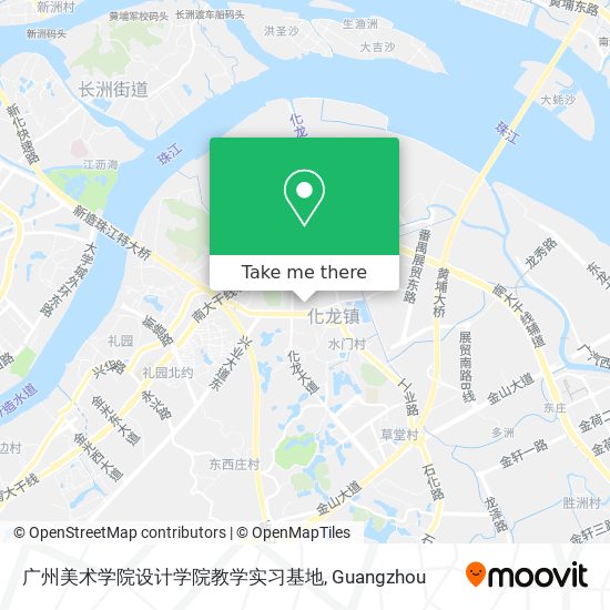 广州美术学院设计学院教学实习基地 map