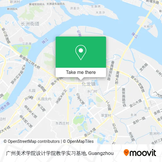 广州美术学院设计学院教学实习基地 map
