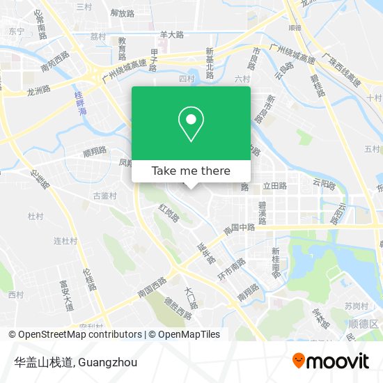 华盖山栈道 map