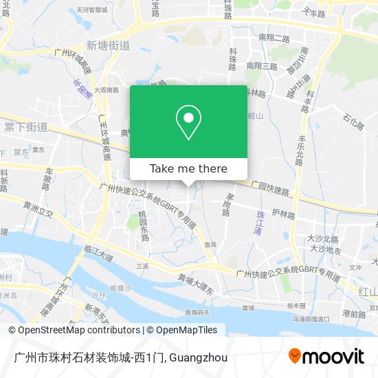 广州市珠村石材装饰城-西1门 map