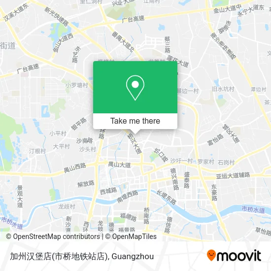 加州汉堡店(市桥地铁站店) map