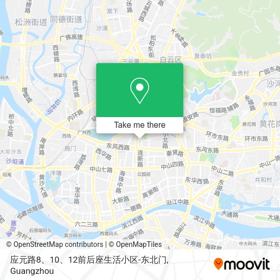 应元路8、10、12前后座生活小区-东北门 map