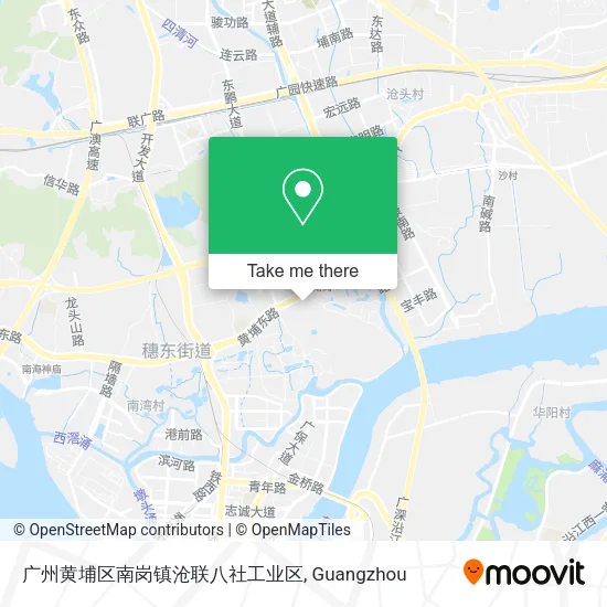 广州黄埔区南岗镇沧联八社工业区 map