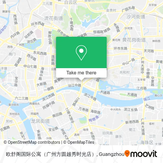 欧舒阁国际公寓（广州方圆越秀时光店） map