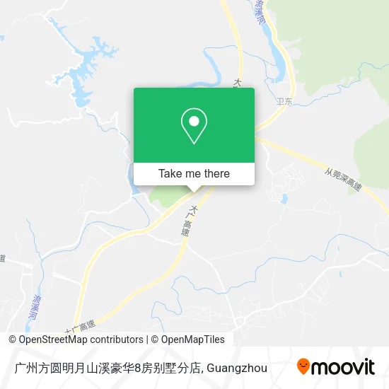 广州方圆明月山溪豪华8房别墅分店 map