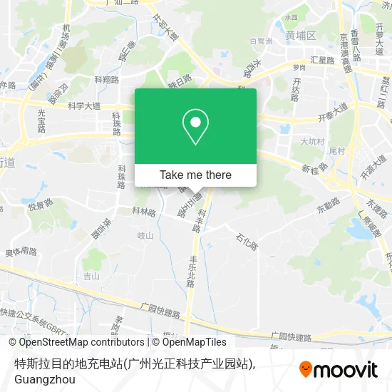 特斯拉目的地充电站(广州光正科技产业园站) map