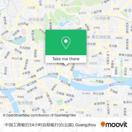 中国工商银行24小时自助银行(白云路) map