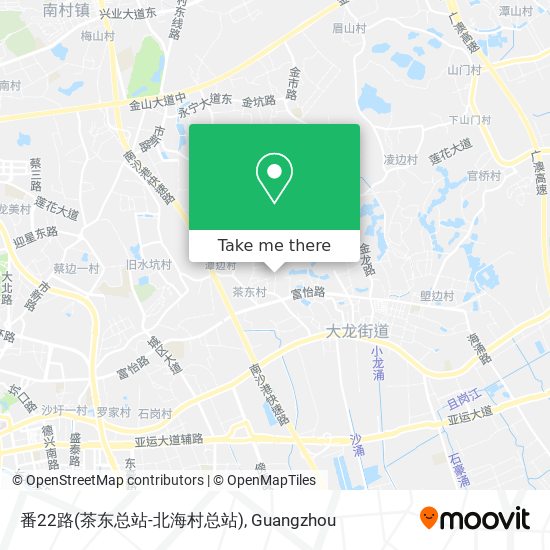 番22路(茶东总站-北海村总站) map