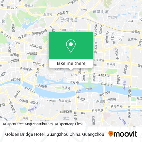 Golden Bridge Hotel, Guangzhou China map