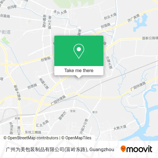 广州为美包装制品有限公司(富岭东路) map