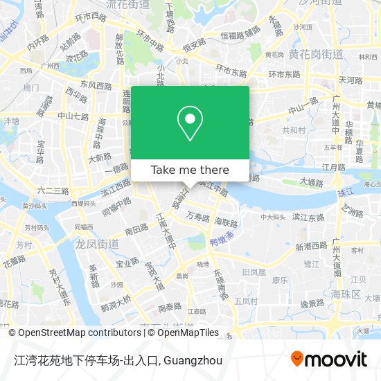 江湾花苑地下停车场-出入口 map