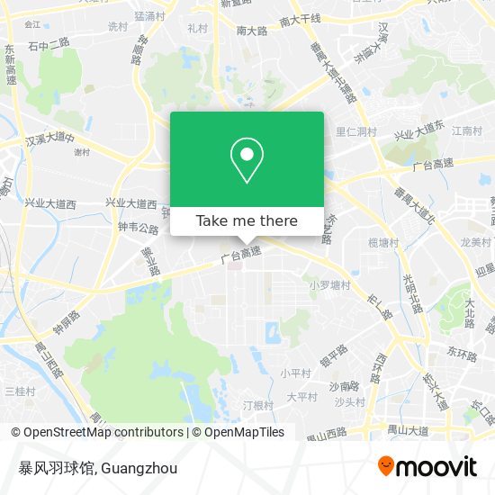 暴风羽球馆 map
