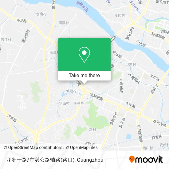 亚洲十路/广湛公路辅路(路口) map