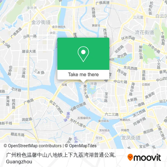 广州粉色温馨中山八地铁上下九荔湾湖普通公寓 map