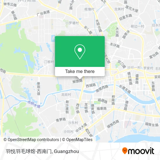 羽悦羽毛球馆-西南门 map