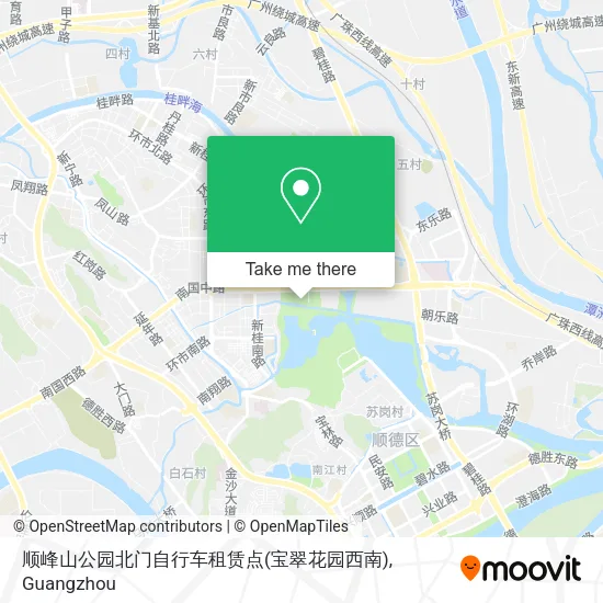 顺峰山公园北门自行车租赁点(宝翠花园西南) map