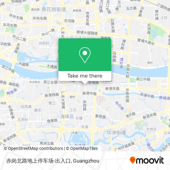 赤岗北路地上停车场-出入口 map
