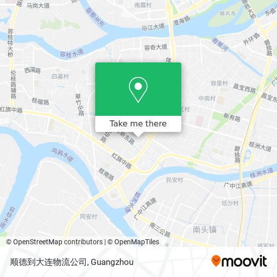 顺德到大连物流公司 map