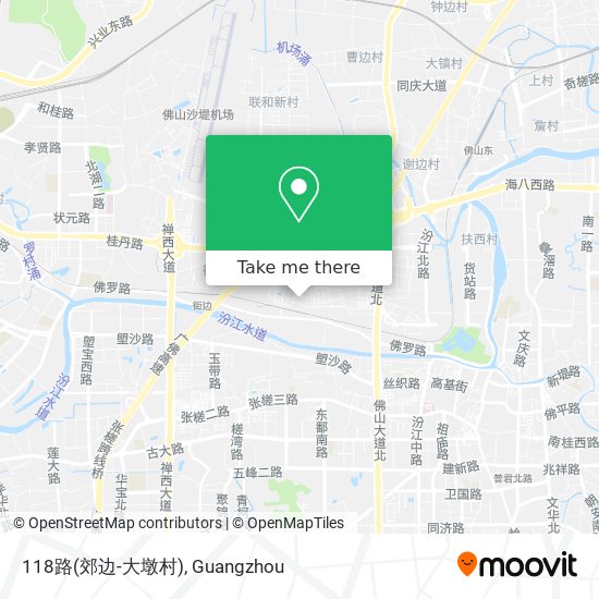 118路(郊边-大墩村) map