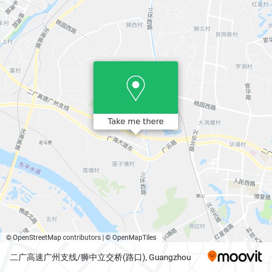 二广高速广州支线/狮中立交桥(路口) map