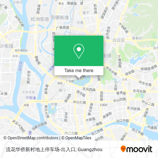 流花华侨新村地上停车场-出入口 map