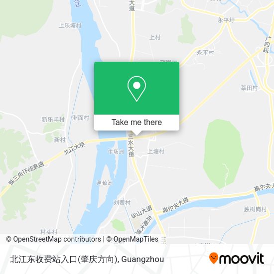 北江东收费站入口(肇庆方向) map
