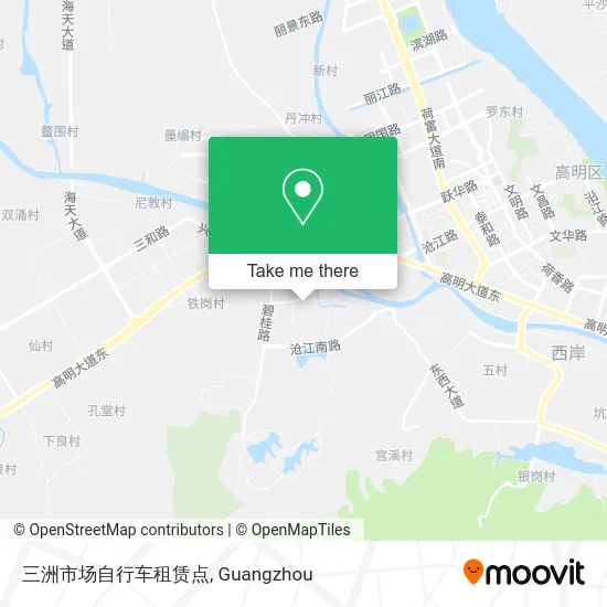 三洲市场自行车租赁点 map