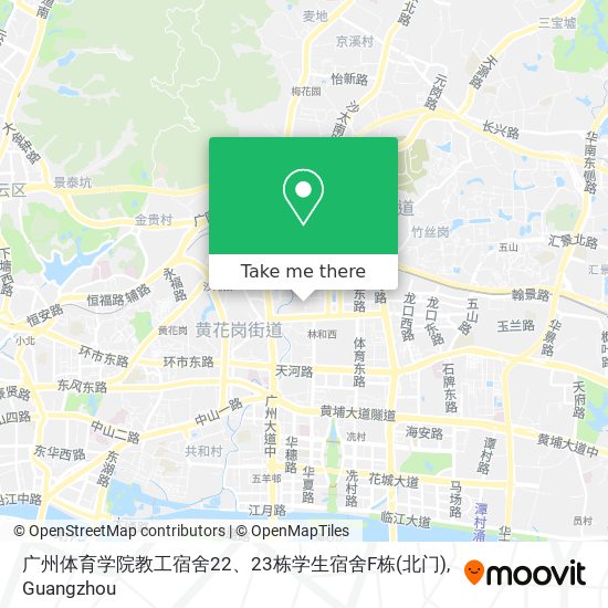 广州体育学院教工宿舍22、23栋学生宿舍F栋(北门) map
