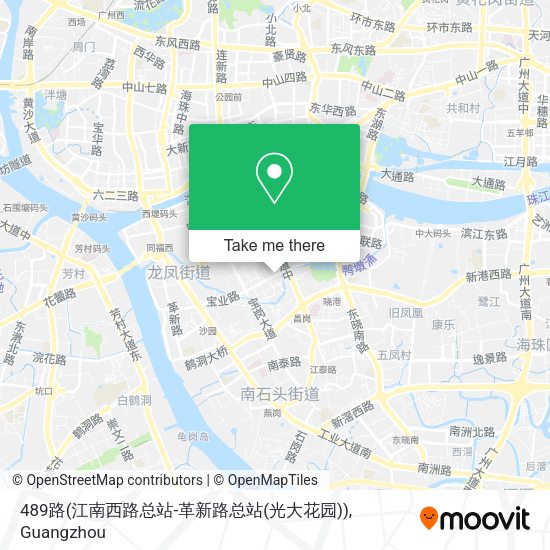 489路(江南西路总站-革新路总站(光大花园)) map
