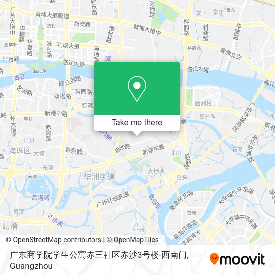 广东商学院学生公寓赤三社区赤沙3号楼-西南门 map