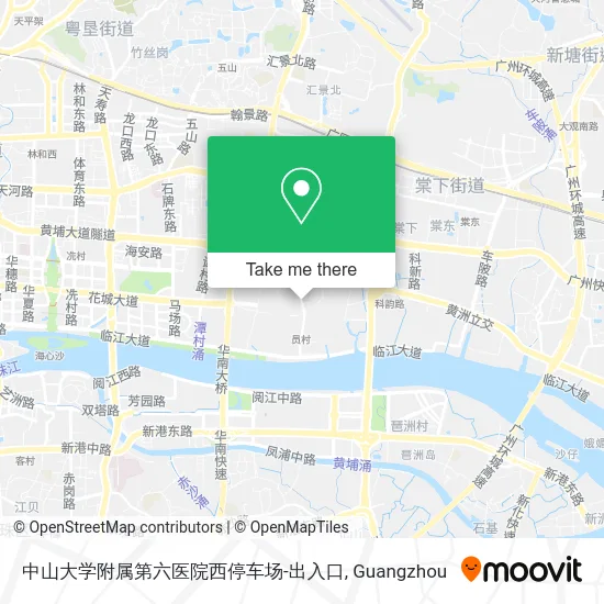 中山大学附属第六医院西停车场-出入口 map